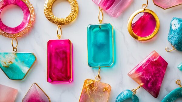 Apportez une touche de modernité avec des bijoux en résine colorés