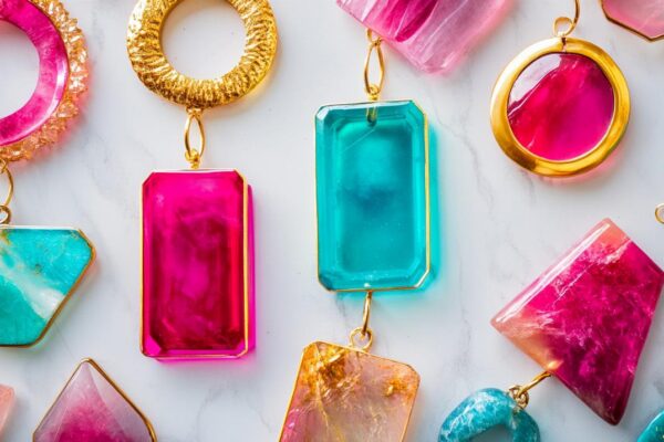 Apportez une touche de modernité avec des bijoux en résine colorés